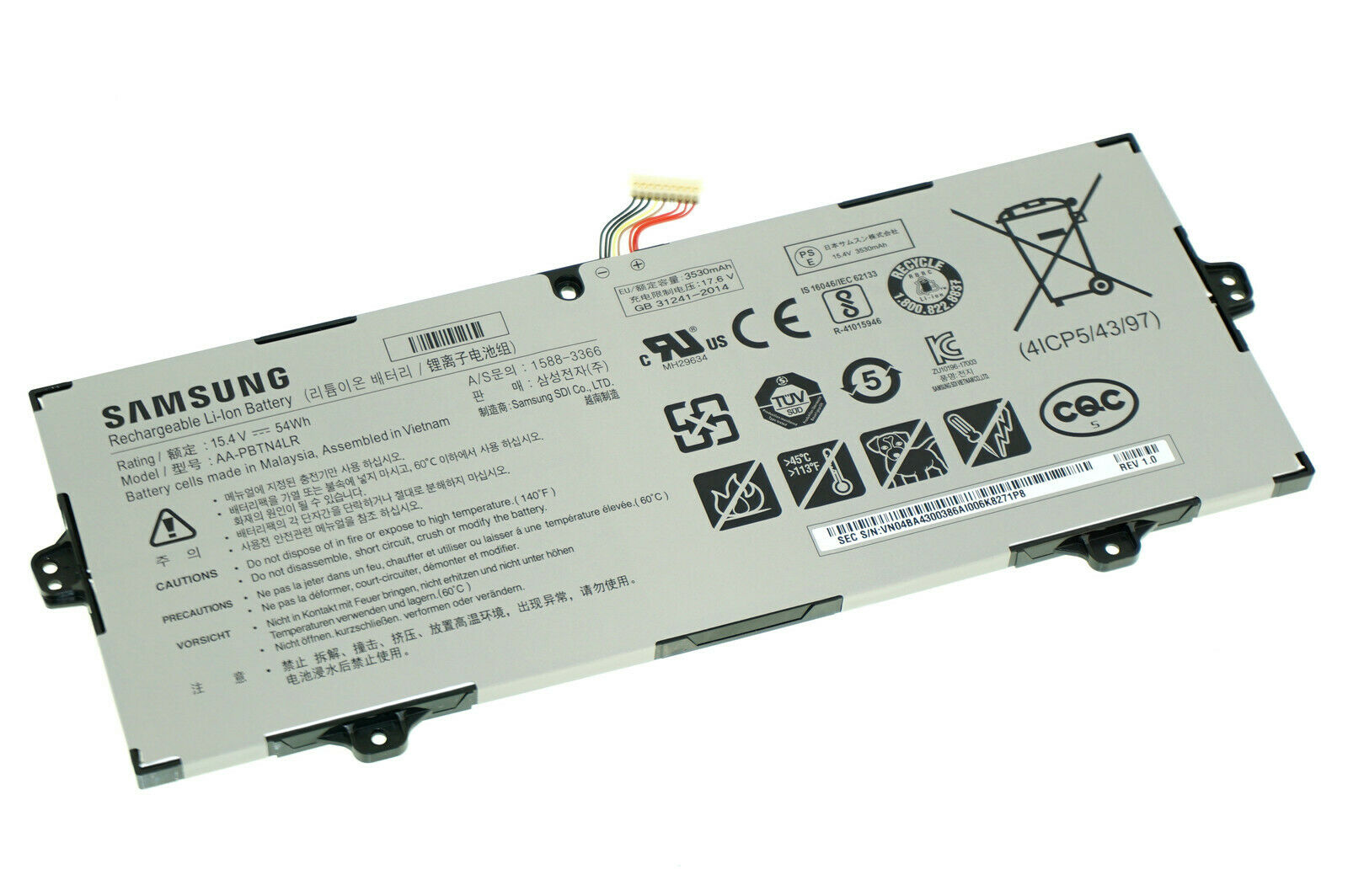 Genuine Samsung NT950SBE-K38A Battery 15.4V 54Wh - Click Image to Close