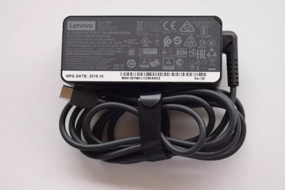Original USB-C 45W Lenovo Yoga 910-13IKB Glass 80VG Charger AC Adapter